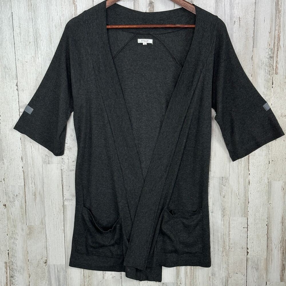 Shades Clothing Co Open Cardigan XS Black EUC Minimalist Coastal Beachy Goth